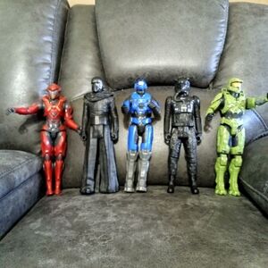 Action Figure Set - Red, Blue, Black, Green. 12"